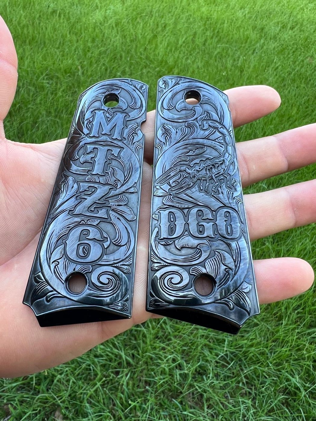 Custom engraved grip example 1